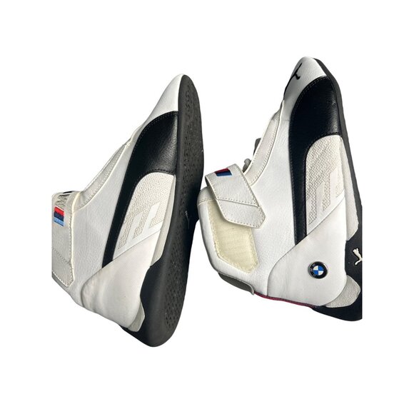 Puma X BMW M Motorsport High-Top Racing Shoes‎ Size 6.5 US White & Black Leather - Picture 3 of 10